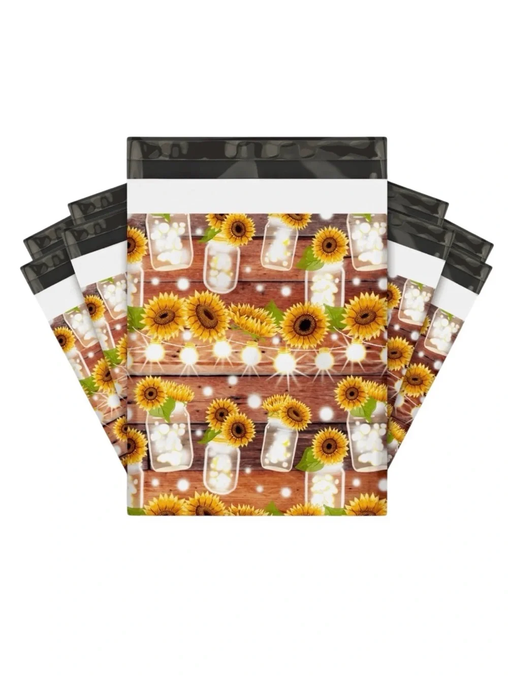 20PK 10 X 13 Sunflower Mason Jar Polymailers NIP BUY NOW PRICE
